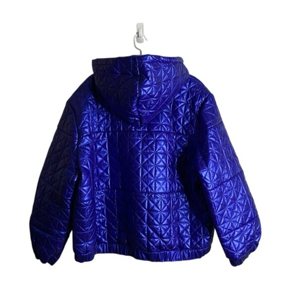 Shein Curve Women’s Purple Quilted Vibrant Hooded Jacket - Picture 10 of 10